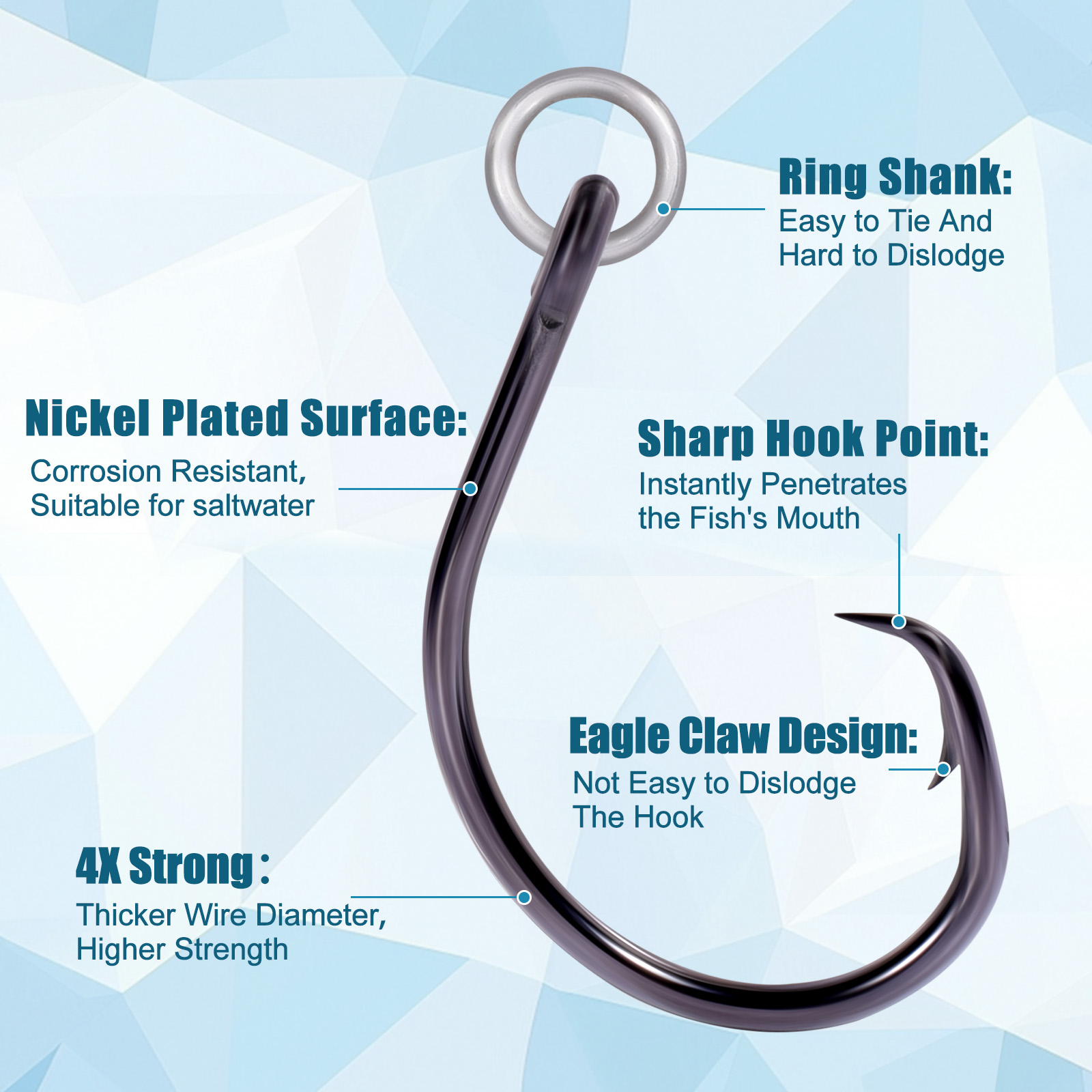 9KM Circle Hooks Fishing with  - огляд і ціна Fishing Hook Circle
