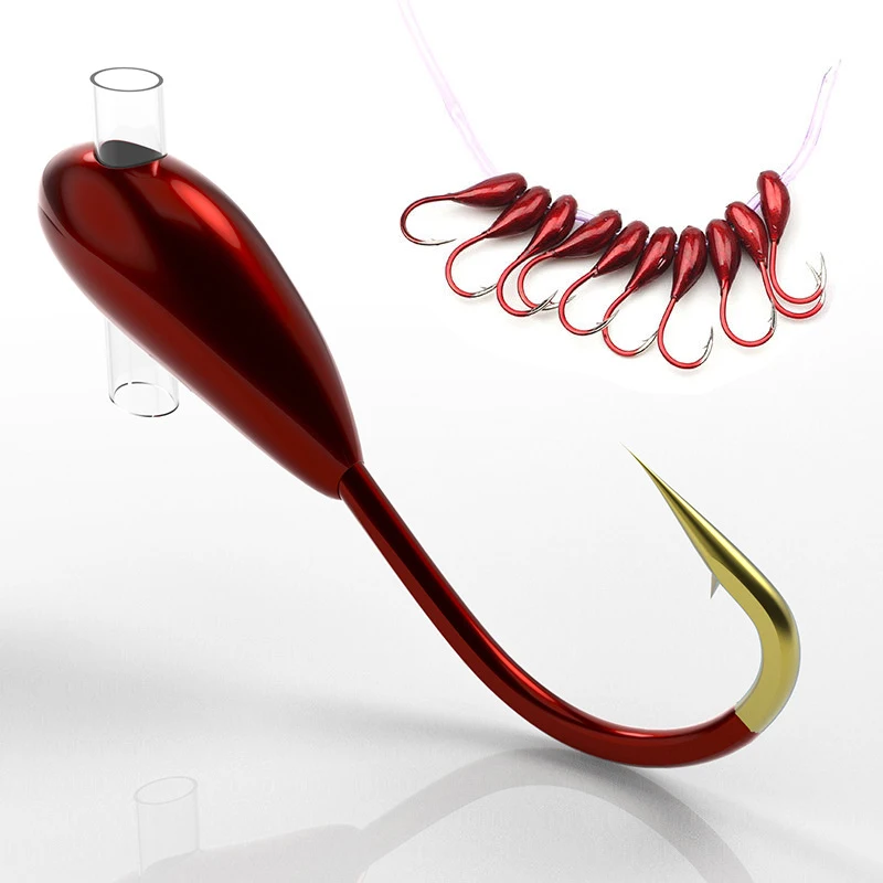 10/20PCS Winter Ice Fishing Ho - огляд і ціна Fishing Hook Offset