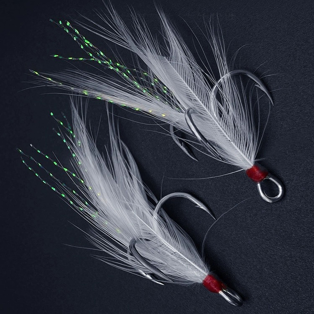 Feather Treble Hooks 1#-10# 15 - огляд і ціна Fishing Hook Offset