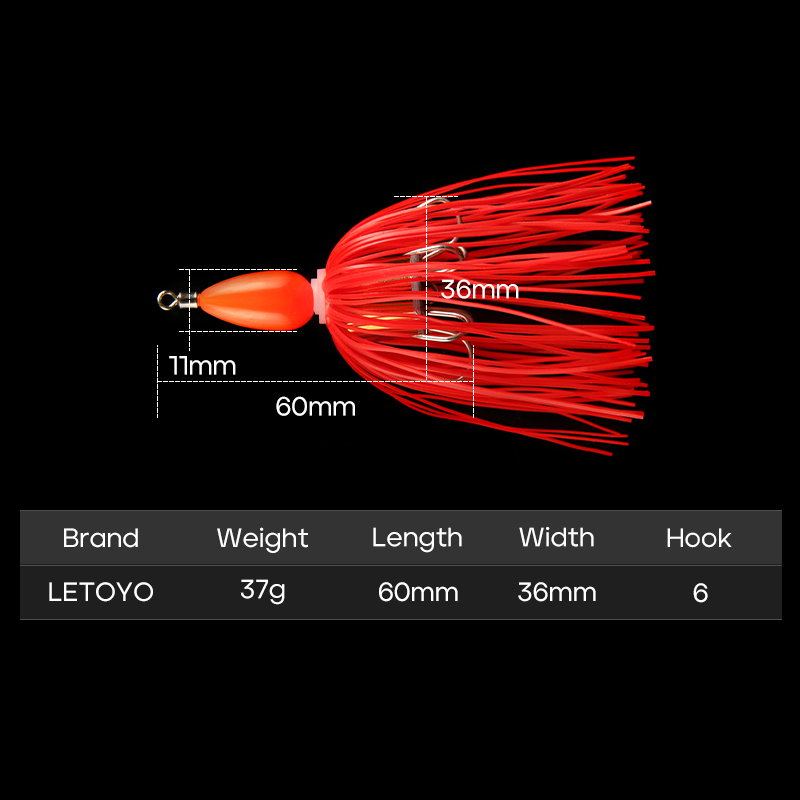37g Weedless Football Jig Head - огляд і ціна Fishing Hook Weedless