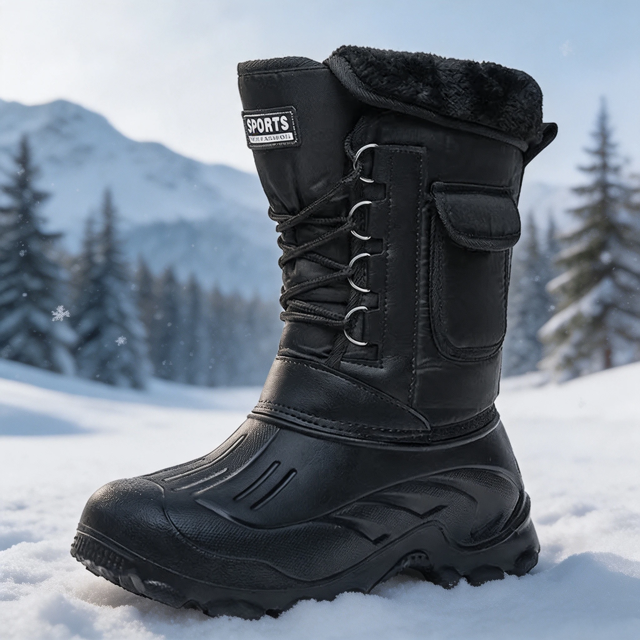Men Winter Snow Boots Outdoor  - огляд і ціна Fishing Hook