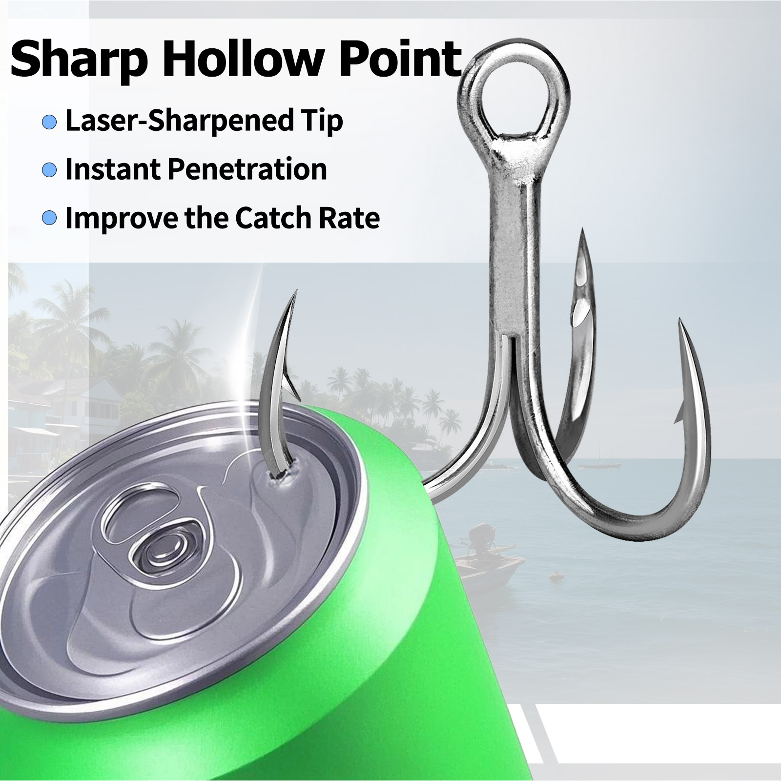9KM Saltwater Treble Hooks 3X  - огляд і ціна Fishing Hook Offset