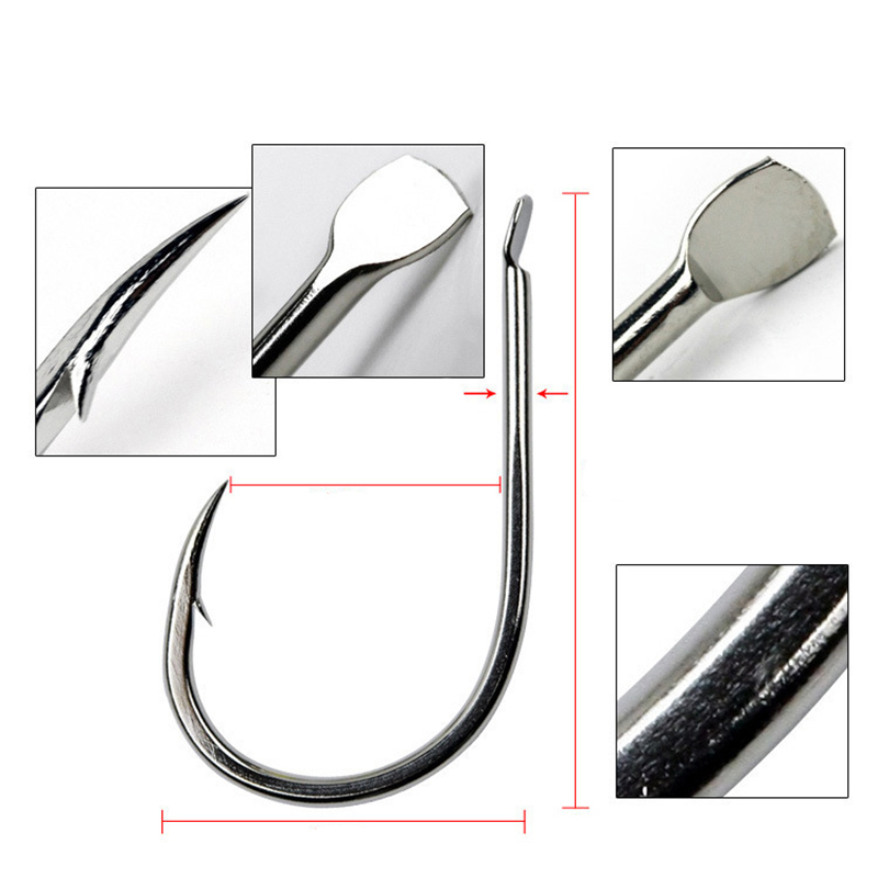 100pcs/Lot 7 Size Barbed Fishi - огляд і ціна Fishing Hook Circle