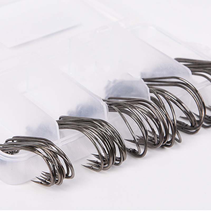 50Pcs/Box High Carbon Steel Fi - огляд і ціна Fishing Hook Offset