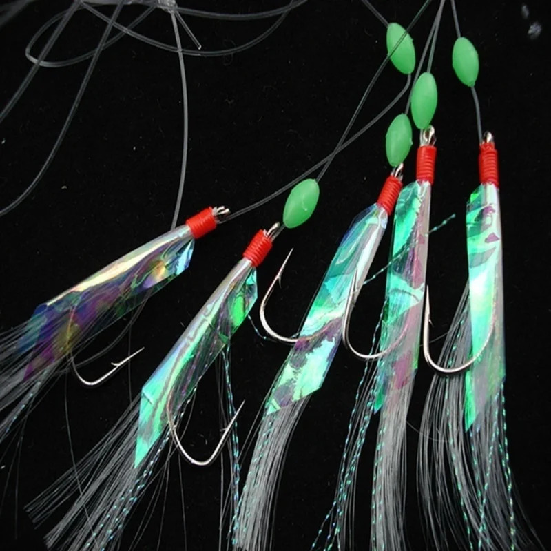 5 Pcs/Set Multi-Color Soft Sil - огляд і ціна Fishing Hook Assortment